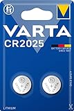 VARTA Batterien Knopfzelle CR2025, 2 Stück, Lithium Coin, 3V, kindersichere Verpackung, für elektronische Kleingeräte - Autoschlüssel, Fernbedienungen, Waag