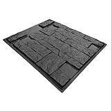 WWHJR Vertikale Betonstempelform, Retro-Stil, Wand, Beton, Gips, Garten, Haus, Wand, Stein, Fliesen, Zement, Ziegel, Form, Garten, dekorative Ziegelmauer, Zieg