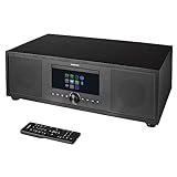 MEDION P66400 All in One Audio System (Internetradio, DAB+, CD/MP3-Player, Spotify Connect, Amazon Music, PLL UKW Radio, USB, AUX, Kompaktanlage, Subwoofer Weckfunk