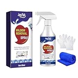 Jue Fish Mildew Removal Spray, Highly Effective Mould Removal Spray,Multipurpose Mildew Removal Spray, Wall Mold Remover,für Badezimmer, Toiletten, Waschbecken etc (1 PCS)
