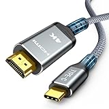 Highwings USB C auf HDMI Kabel 4K 1.8M, USB C HDMI Kabel UHD Thunderbolt 3 Kompatibel für iPhone 15 Pro/Plus/Max, MacBook Pro/Air, iPad Pro/Air, Surface Book 2, Dell XPS, Galaxy S10/S9 usw
