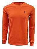 Polo Ralph Lauren Herren-T-Shirt mit Rundhalsausschnitt und langen Ärmeln, Orange (Bluepony), M