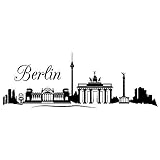 Wandtattoo Skyline Berlin - Wandtattoo / 49 Farben / 3 Größen/schwarz / 35 x 99