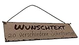 Generisch Schild personalisiert aus Holz mit Gravur selbst gestalten - Eiche Holzschilder 28-59