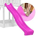 DEMMELHUBER - Kinder Rutsche Outdoor Garten Spielgeräte, Stabile Wasserrutsche für Kinder, Alternative zu Indoor Spielgeräten, 2,90 Meter lang (Pink)