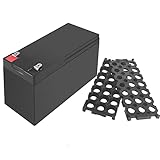 XBERSTAR 18650 Batteriehalter, 12 V, 3S, 7P, Li-Ion, DIY-Gehäusehalter für 18650 Powerwall Akku-Pack, Spot-Klemme (schwarz)