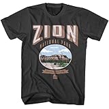 Zion National Park Est 1919 Men's T-Shirt Utah Nature Preserve National Park BlackM