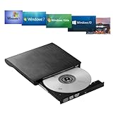 The Perfect Part CD-Player – Tragbares externes CD/DVD-Laufwerk für Laptop mit gebürsteter Oberfläche, eingebettetem Datenkabel und rutschfesten Pads, 3.0 USB CD/DVD externes Laufwerk kompatib