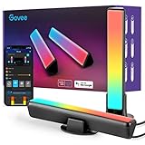 Govee LED Lightbar, RGBICWW TV Hintergrundbeleuchtung funktioniert mit Alexa und Google Assistant, App Steuerung dimmbar 16 Millionen Farben für Zimmer, Gaming Dek