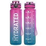 Sahara Sailor Trinkflasche, Sport Trinkflasche, [BPA-frei Tritan] 1L Auslaufsicher Sport Wasserflasche, Sportflasche für Fahrrad, Camping, Yoga, Gym. von Gohippos (1 Flasche)