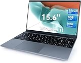 Maypug Laptop 15,6 Zoll Windows 11, 8GB RAM 256GB SSD Notebook, Intel Celeron N5095 Quad-Core, bis zu 2,9 GHz, 1366 * 768 Display, USB 3.0, Mini HDMI, TF, Bluetooth 4.2, 5G WiF