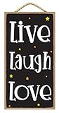 SARAH JOY'S Live Laugh Love Schild – Live Laugh Love Decor – Love Decor – Love Wall Decor – Zitate Wanddekoration – Schilder für Home Decor W