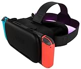 Orzly VR Brille für Nintendo Switch/Switch OLED Konsole Modell fur 3D Virtual Reality Headset Spiele Zubehör Set- Geschenkbox-Edition Schw