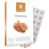 Healthspan Zimt 1.000 mg (120 Tabletten) | Unterstützt den Stoffwechsel | Chrom zur Aufrechterhaltung des Blutzuckerspiegels | Inspiriert von der ayurvedischen Kultur | Veg