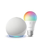 Echo Dot (5. Generation, 2022) | Weiß + Sengled LED-Smart-Glühbirne (E27), Funktionert mit Alexa - Smart Home-Einsteigerpak