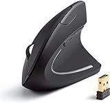 Anker® 2.4G Wireless Vertikale Ergonomische Optische Maus Vertical Ergonomic Optical Mouse Kabellos für Windows und Mac OS, USB, 800/1200/1600 DPI, 5 T