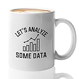 Flairy Land Data Analyst Kaffeebecher, 325 ml, Weiß – Let's Analze Some Data – Informatik Tech Web Developer IT-Datenbank Programmierung Deging Coding Softw