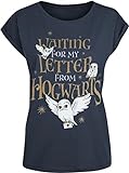 Harry Potter Hogwarts Letter Frauen T-Shirt dunkelblau M