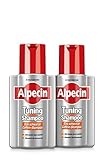 Alpecin Tuning-Shampoo - 2 x 200 ml - Das schwarze Coffein-Shampoo für graue Haare | Kräftige Farbpigmente halten dunkle Haare dunk