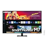 Samsung M7 Smart Monitor S43BM700UU, 43 Zoll, VA-Panel, Bildschirm mit Lautsprechern, 4K UHD-Auflösung, Bildwiederholrate 60 Hz, 3-seitig fast rahmenloses Design, Schw