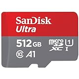 SanDisk Ultra Android microSDXC UHS-I Speicherkarte 512 GB + Adapter (Für Smartphones und Tablets, A1, Class 10, U1, Full HD-Videos, bis zu 150 MB/s Lesegeschwindigkeit)