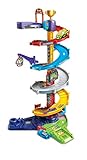 VTech Tut Tut Baby Flitzer - 2-in-1 Turboturm – Großes Turm-Spielset mit 2 Aufbaumöglichkeiten, Turborenner, Weichen, Falltür u. v. m. – Für Kinder von 1-5 J