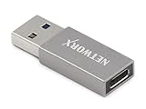 Networx USB-Adapter, USB-A auf USB-C, Aluminium, Space g