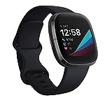 Fitbit Sense Advanced Smartwatch with Tools for Heart Health, Stress Management & Skin Temperature Trends, Carbon/Graphite Stainless S