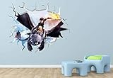 Wandtattoo  How to train the dragon by 3d wall decal children sticker art deco viny