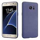 HSP Blaue Hülle kompatibel mit Samsung Galaxy S7 | Premium TPU Silikon Case | Kratzfest Stoßfest | Matte Oberfläche | Passgenaue, weiche, Ultra dünne Schutzhü
