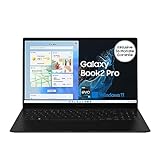 Samsung Galaxy Book2 Pro 39,62 cm (15,6 Zoll) Notebook (Intel Core Prozessor i7, 16 GB RAM, 512 GB SSD, Windows 11 Home), Graphite, Inklusive 36 Monate Herstellergarantie [Exklusiv bei Amazon]