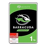 Seagate Barracuda 1TB interne Festplatte HDD, 2.5 Zoll, 5400 U/Min, 128 MB Cache, SATA 6GB/s, silber, FFP, Modellnr.: ST1000LMZ48