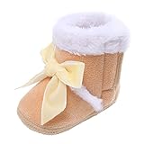 Baby Stiefel Winter - Hallenschuhe Mädchen Lauflernschuhe Komfortabel Winterstiefel Kleinkind Krabbelschuhe Weiche Sohle Neugeborene Erste Hallenschuhe Gefütterter W