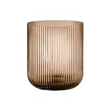 blomus -VEN- Windlicht Size M, Warmer Braunton, eleganter Blickfang als Windlicht oder Vase, Farbe Coffee (66252)
