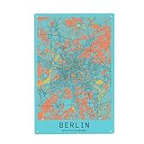artboxONE Metall-Poster 30x45 cm Städte/Berlin Berliner Stadt von Künstler Webw