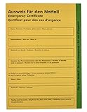 Internationaler Notfallpass - Ausweis für den Notfall Deutsch / Englisch / Französisch / alle Gesundheitsrelevanten Angab