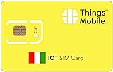 Daten-SIM-Karte IOT Italien - Things Mobile - mit weltweiter Netzabdeckung und Mehrfachanbieternetz GSM/2G/3G/4G. Ohne Fixkosten und ohne Verfallsdatum. 10 € Guthaben ink