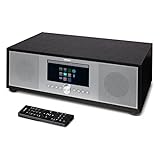 MEDION P66400 All in One Audio System (Internetradio, DAB+, CD/MP3-Player, Spotify Connect, Amazon Music, PLL UKW Radio, USB, AUX, Kompaktanlage, Subwoofer Weckfunk