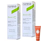 Noreva Zeniac LP+ Forte Creme 30 ml I mattierende Hautpflege bei unreiner Haut, Akne, Pickel und Mitessern I Hyaluronsäure I Feuchtigkeit I Spar-Set plus Pharma Perle give-away