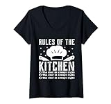 Regeln der Küche Der Küchenchef ist immer richtig kochen T-Shirt mit V