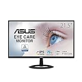 ASUS Eye Care VZ22EHE - 22 Zoll Full HD Monitor - Schlankes Design, Rahmenlos, Flicker-Free, Blaulichtfilter, Adaptive Sync - 75 Hz, 16:9 IPS Panel, 1920x1080 - HDMI, D-Sub