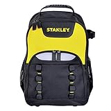 Stanley Werkzeugrucksack (35 x 44 x 16 cm, robustes 600 x 600 Denier Nylon, tragbarer Innenteiler, ergonomischer Rücken, Fronttasche für Zubehör, Extrafach für Elektrowerkzeug) STST1-72335