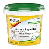 Molto Aussen Reparatur Moltofill, Aussen-Fertigspachtel für kleine Ausbesserungsarbeiten, Weiß, 500 g