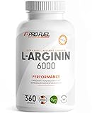 L-Arginin 360 Kapseln vegan - mit 6000 mg pflanzlichem L-Arginin aus Fermentation (davon 6000 mg reines L-Arginin) je Tagesdosis - Ohne Zusatzstoffe - laborgeprüft mit Zertifikat - veg