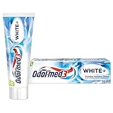 Odol-med3 White+ Zahnpasta, klinisch getestete Fluorid-Zahncreme, reinigt und entfernt Verfärbungen, für sichtbar weißere Zähne**, 75