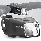 Büchel Ahead Frontlicht I 35/15 Lux Design genau mittig am Lenker StVZO zugelassen und Regenfest LED Fahrradbeleuchtung Fahrradlampe Vorne, Fahrrad Licht, Front, Schw