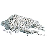 Croci Amtra Gravel NOA - Natürlicher Aquarienkies, dekorativer Bodenbelag, weiße grobe Körnung 4-8 mm, Format 2kg