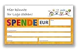 Personalisierbarer -'Pippi'- Spendenscheck PR-Scheck, bedruckt mit Ihrem Wunschtext und Logo, (1 Stück) - Größe: 60 x 34