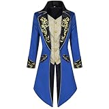Generico Mittelalter Frack Jacke Herren Redingote Gothic Viktorianische Redingote Steampunk | Steampunk Gothic Vintage Bestickt Kostüm Zirkusjacke Vampir Kostü