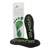 Green Feet Maximum Support Fersensporn Einlagen, orthopädische Schuheinlage für Spreizfuß und Senkfuß, Größe 39-40